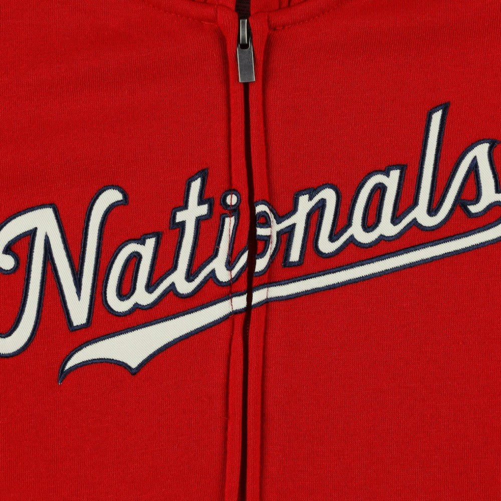 Washington Nationals Youth Wordmark Full-Zip Fleece Hoodie | MLB For sale