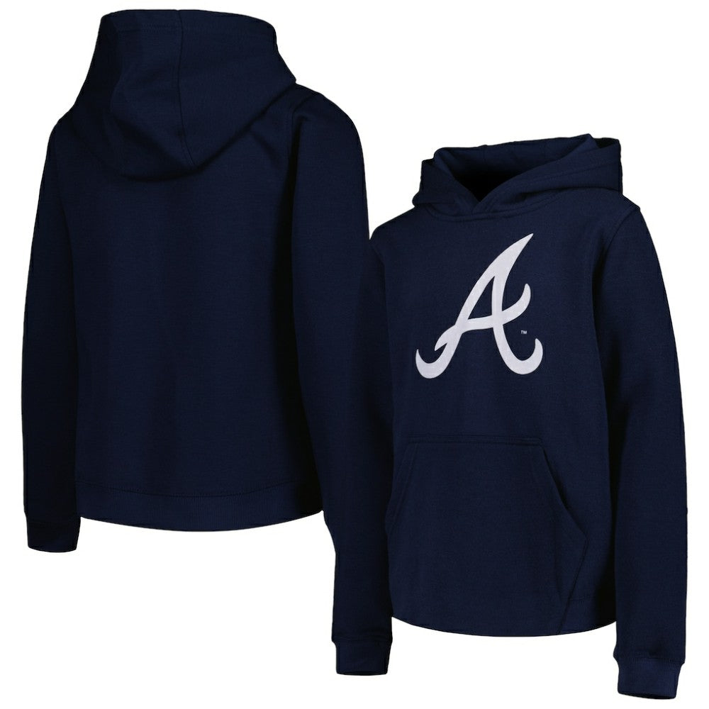 Atlanta Braves Youth Team Primary Logo Pullover Hoodie | MLB Online