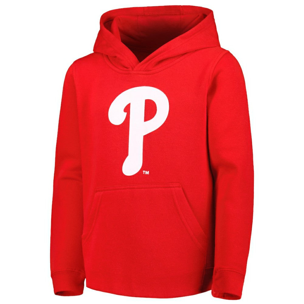 Philadelphia Phillies Youth Team Primary Logo Pullover Hoodie | MLB Discount
