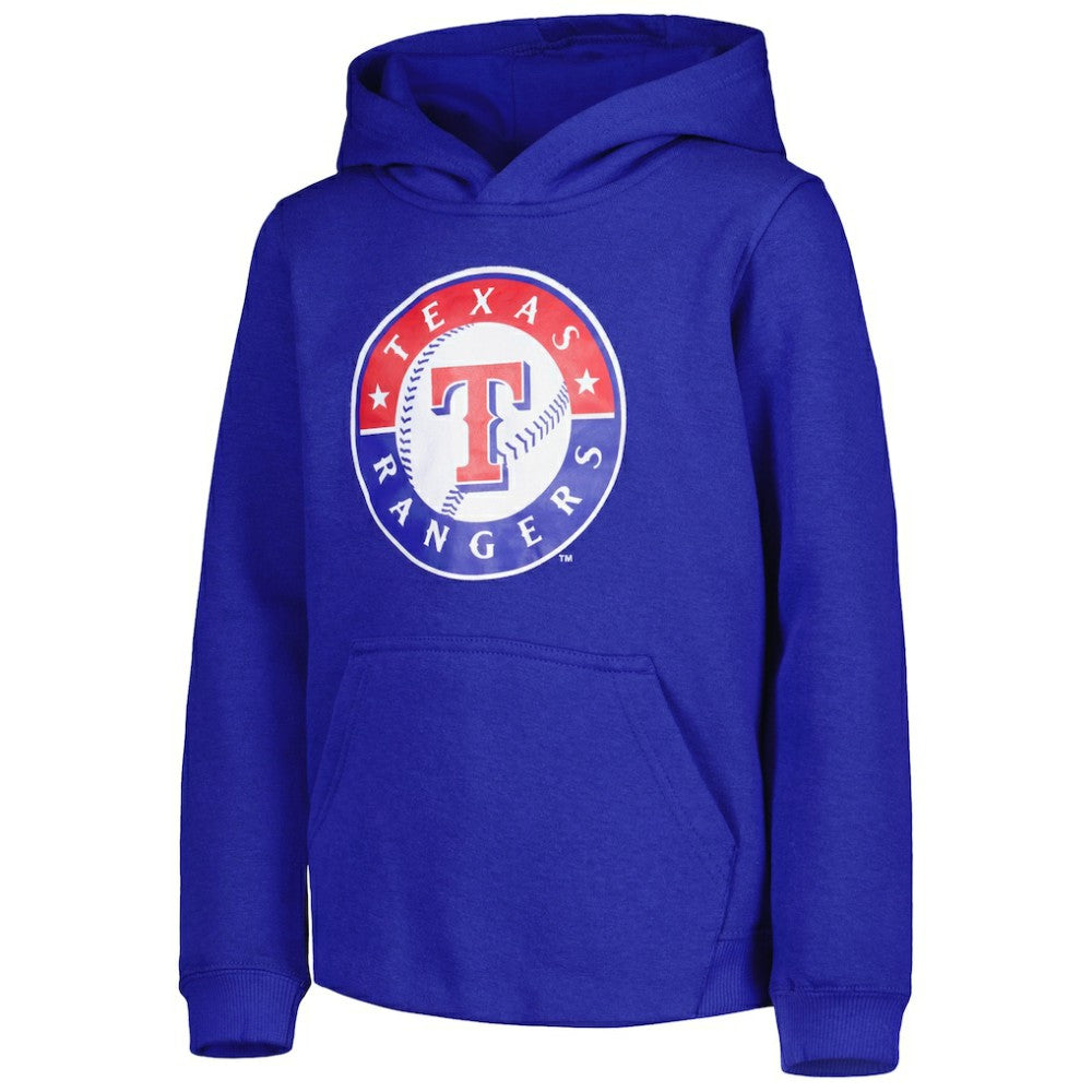 Texas Rangers Youth Team Primary Logo Pullover Hoodie | MLB Online