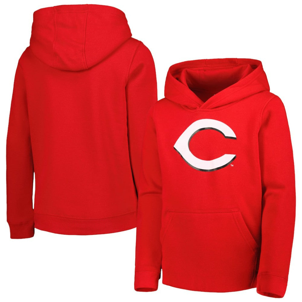 Cincinnati Reds Youth Team Primary Logo Pullover Hoodie | MLB On Sale