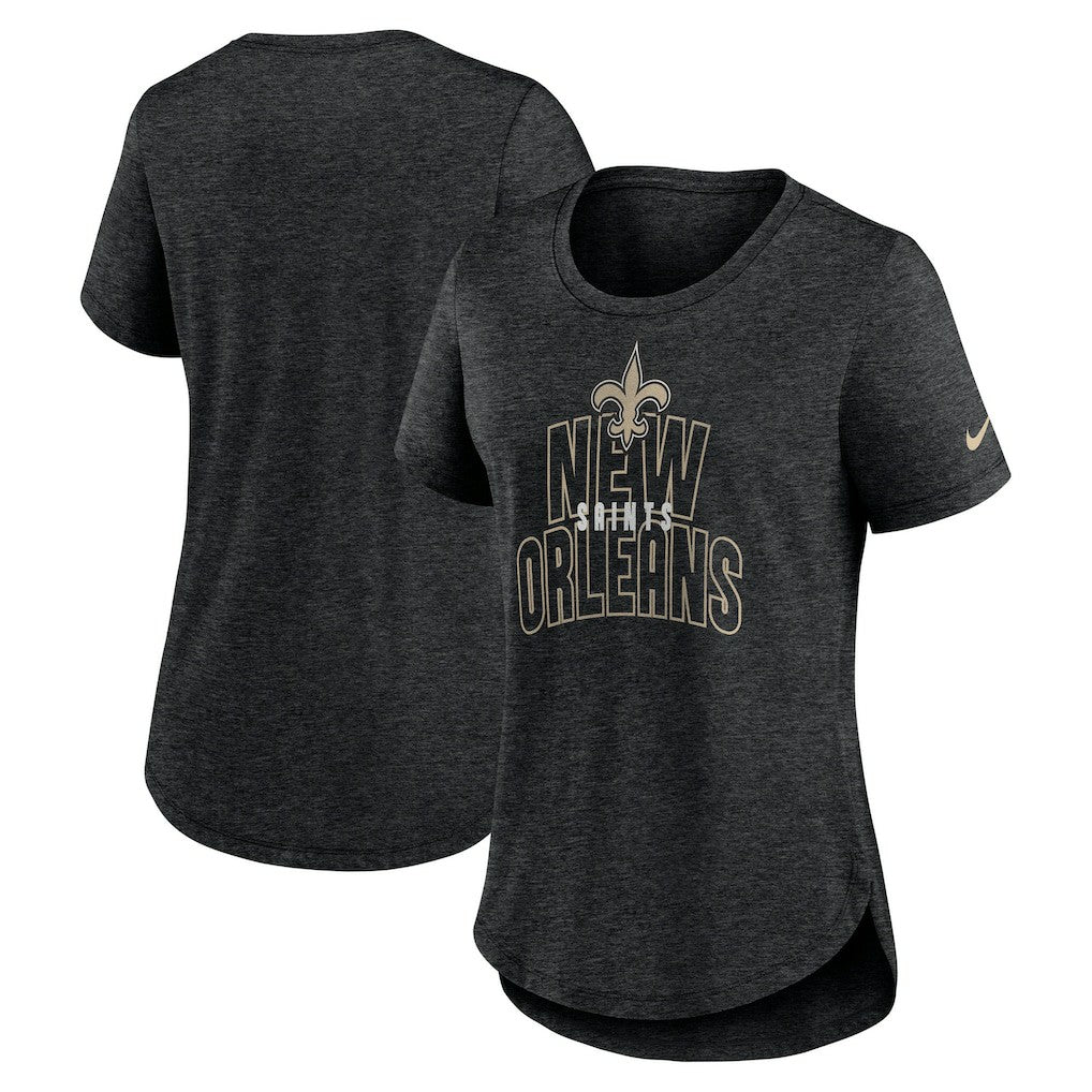 New Orleans Saints Nike Women's Fashion Tri-Blend T-Shirt