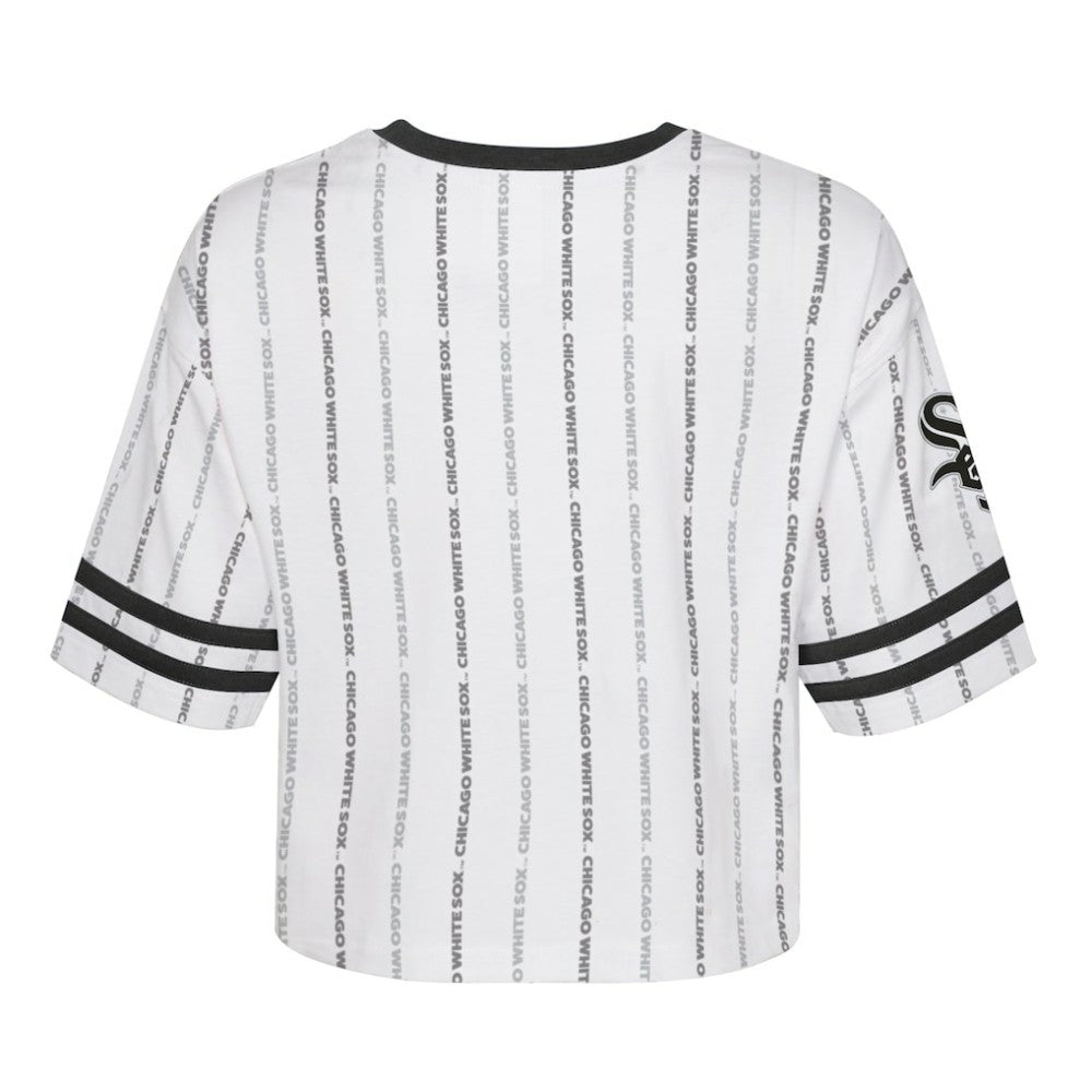 Chicago White Sox Girls Youth Ball Striped T-Shirt | MLB Discount