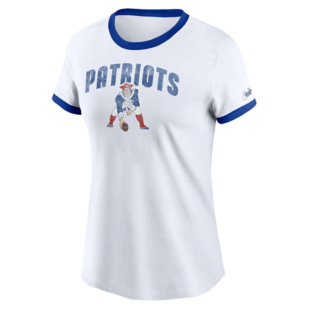 New England Patriots Nike Women's Rewind Ringer T-Shirt