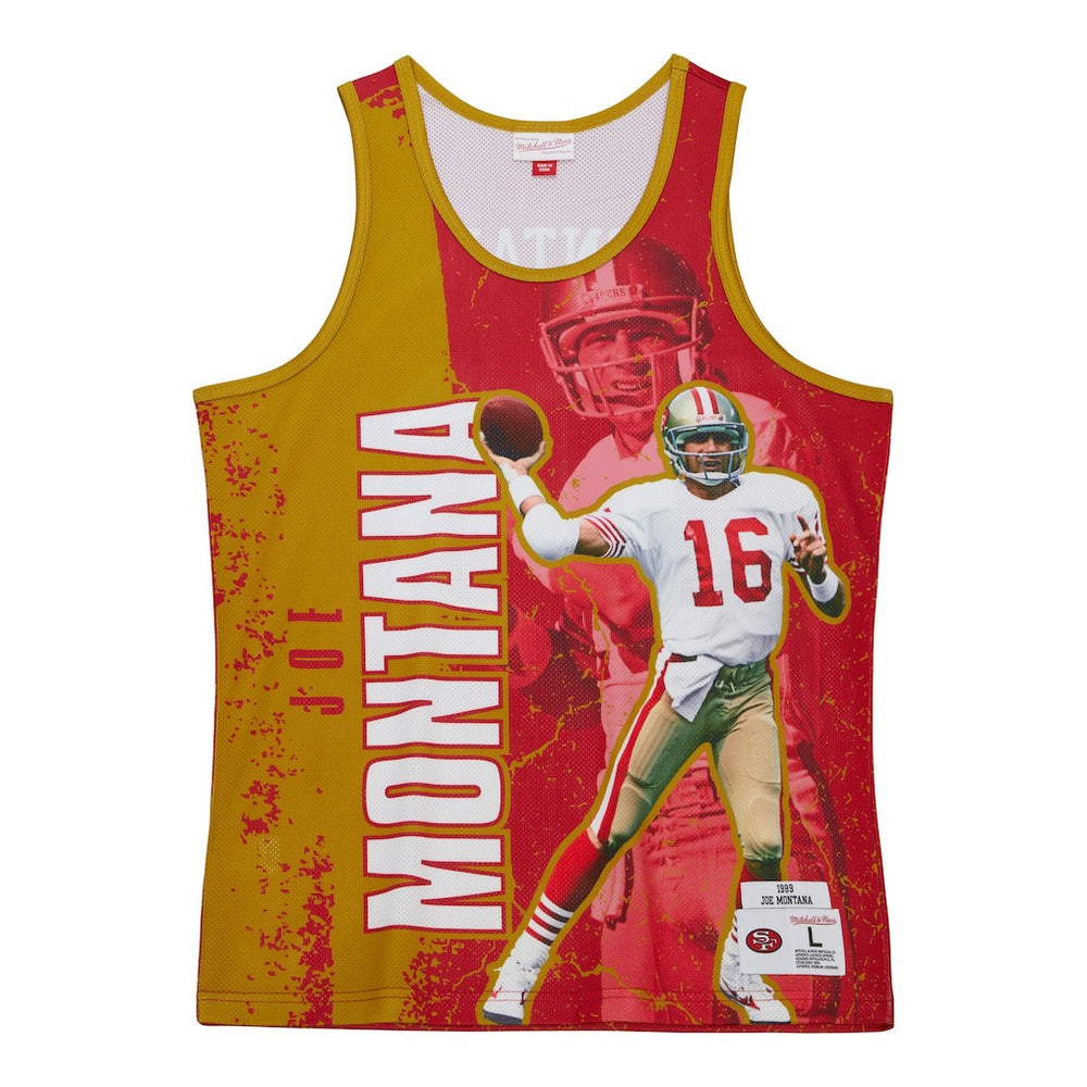 San Francisco 49ers Mitchell & Ness Joe Montana  1989 Player Burst Tank Top