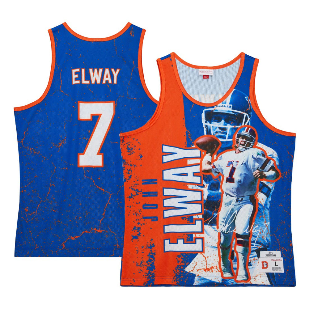 Denver Broncos Mitchell & Ness John Elway  1994 Player Burst Tank Top