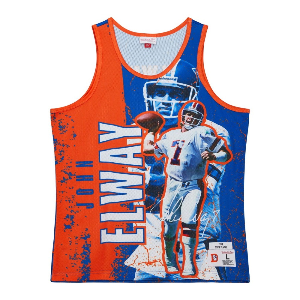 Denver Broncos Mitchell & Ness John Elway  1994 Player Burst Tank Top