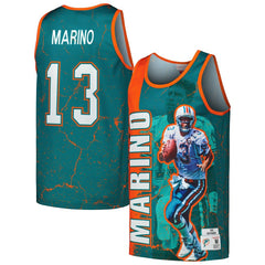 Miami Dolphins Mitchell & Ness Dan Marino  1990 Player Burst Tank Top