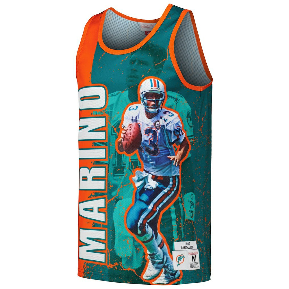 Miami Dolphins Mitchell & Ness Dan Marino  1990 Player Burst Tank Top
