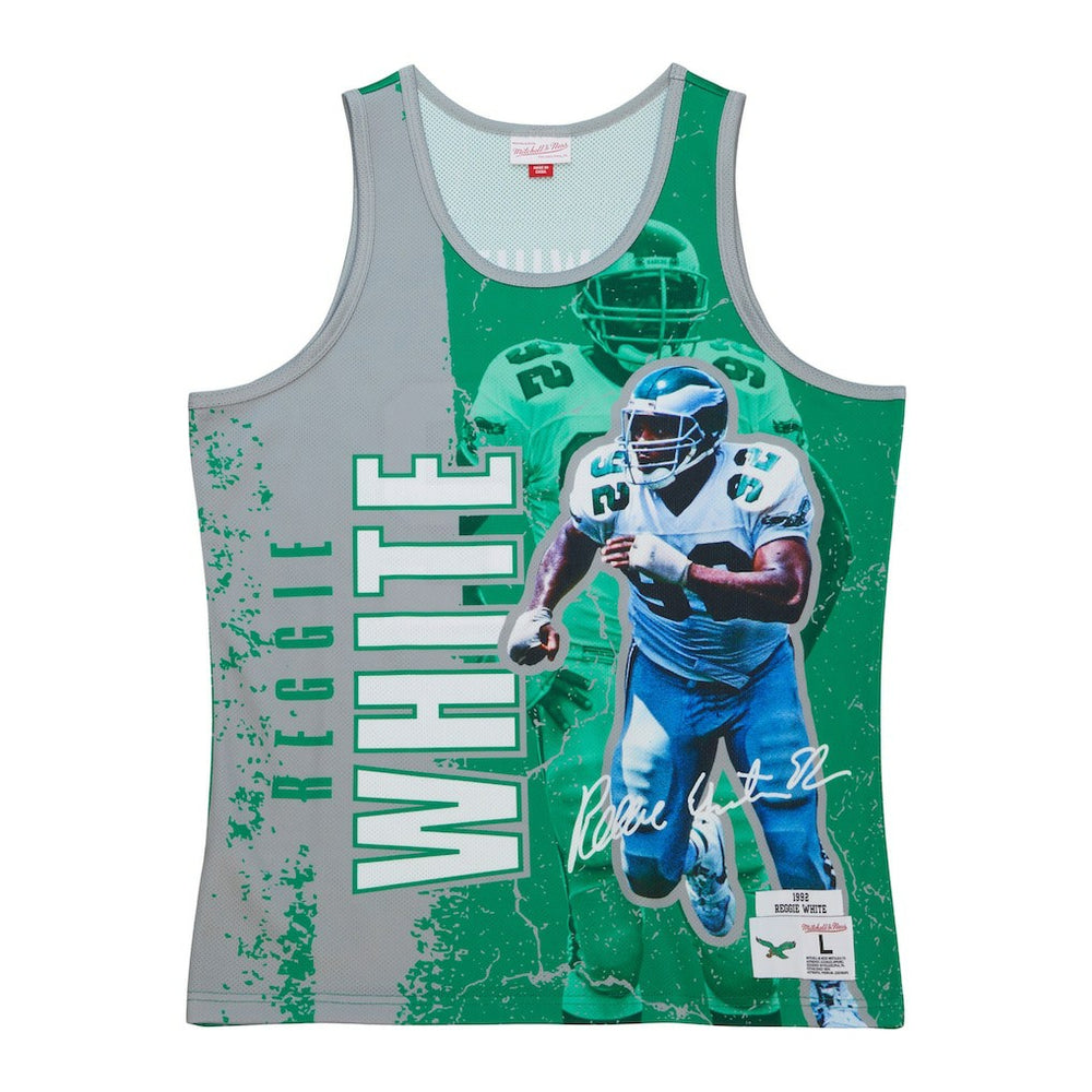 Philadelphia Eagles Mitchell & Ness Reggie White  1992 Player Burst Tank Top