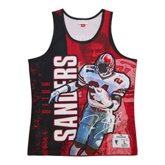 Atlanta Falcons Mitchell & Ness Deion Sanders  1989 Player Burst Tank Top