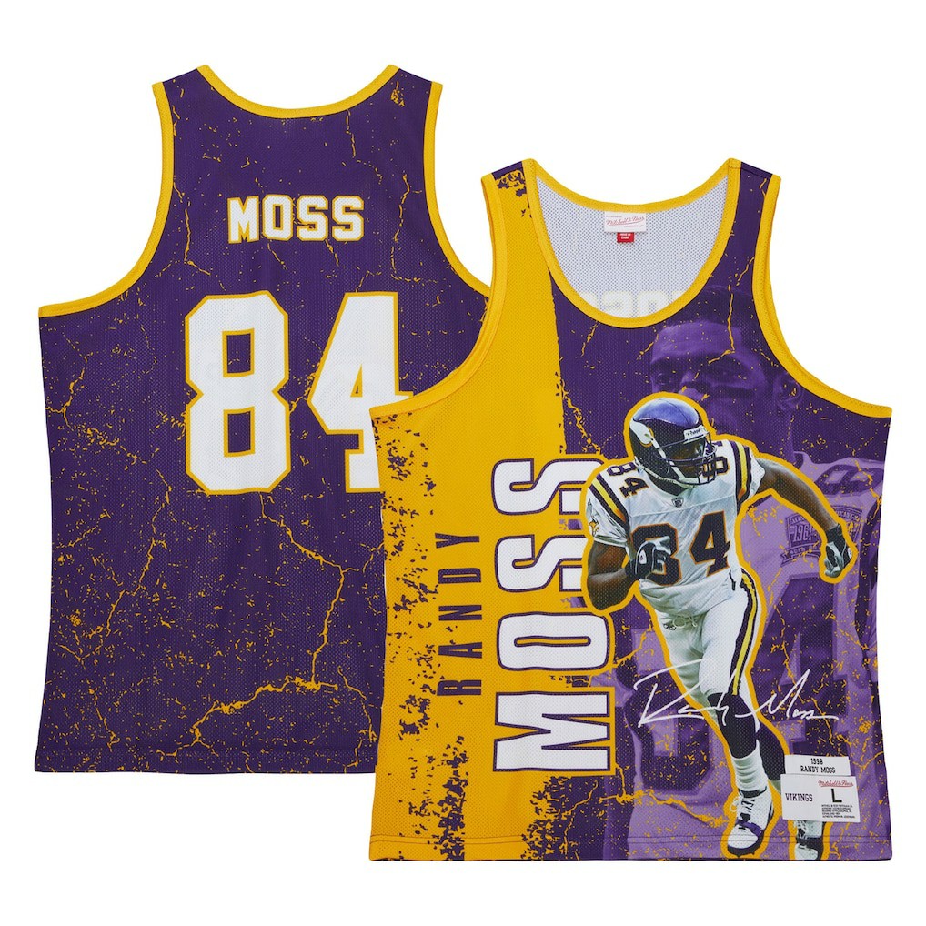 Minnesota Vikings Mitchell & Ness Randy Moss  1998 Player Burst Tank Top