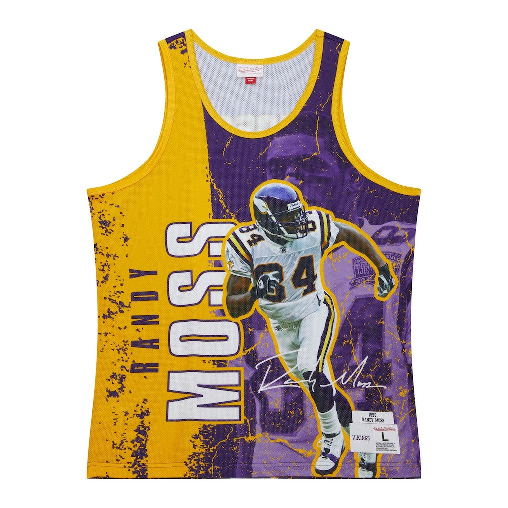 Minnesota Vikings Mitchell & Ness Randy Moss  1998 Player Burst Tank Top