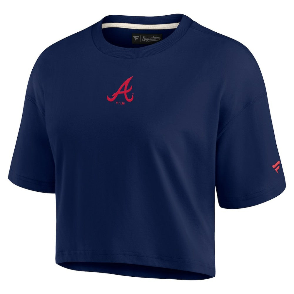 Atlanta Braves Fanatics Women's Elements Super Soft Boxy Cropped T-Shirt | MLB For sale