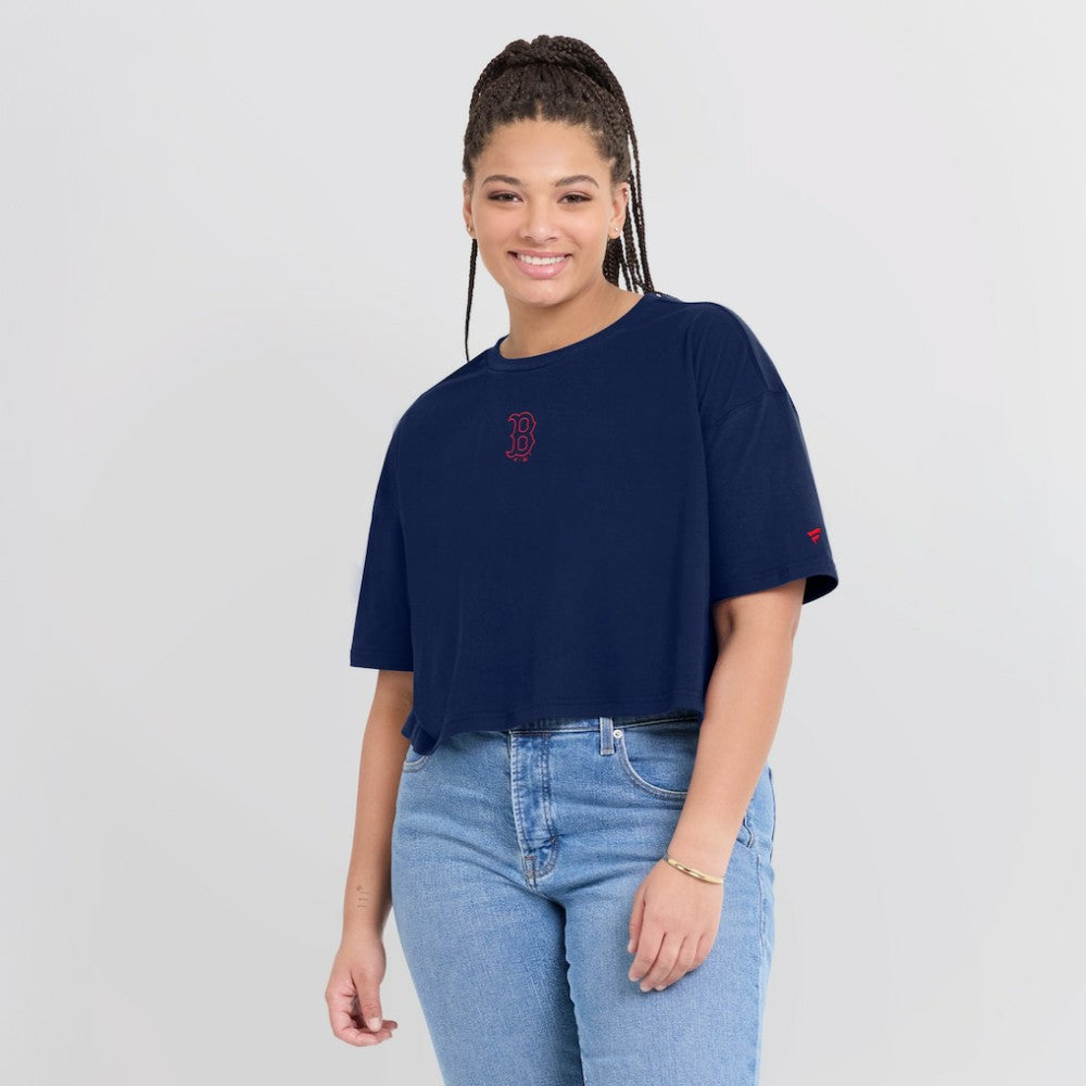 Boston Red Sox Fanatics Women's Elements Super Soft Boxy Cropped T-Shirt | MLB Outlet