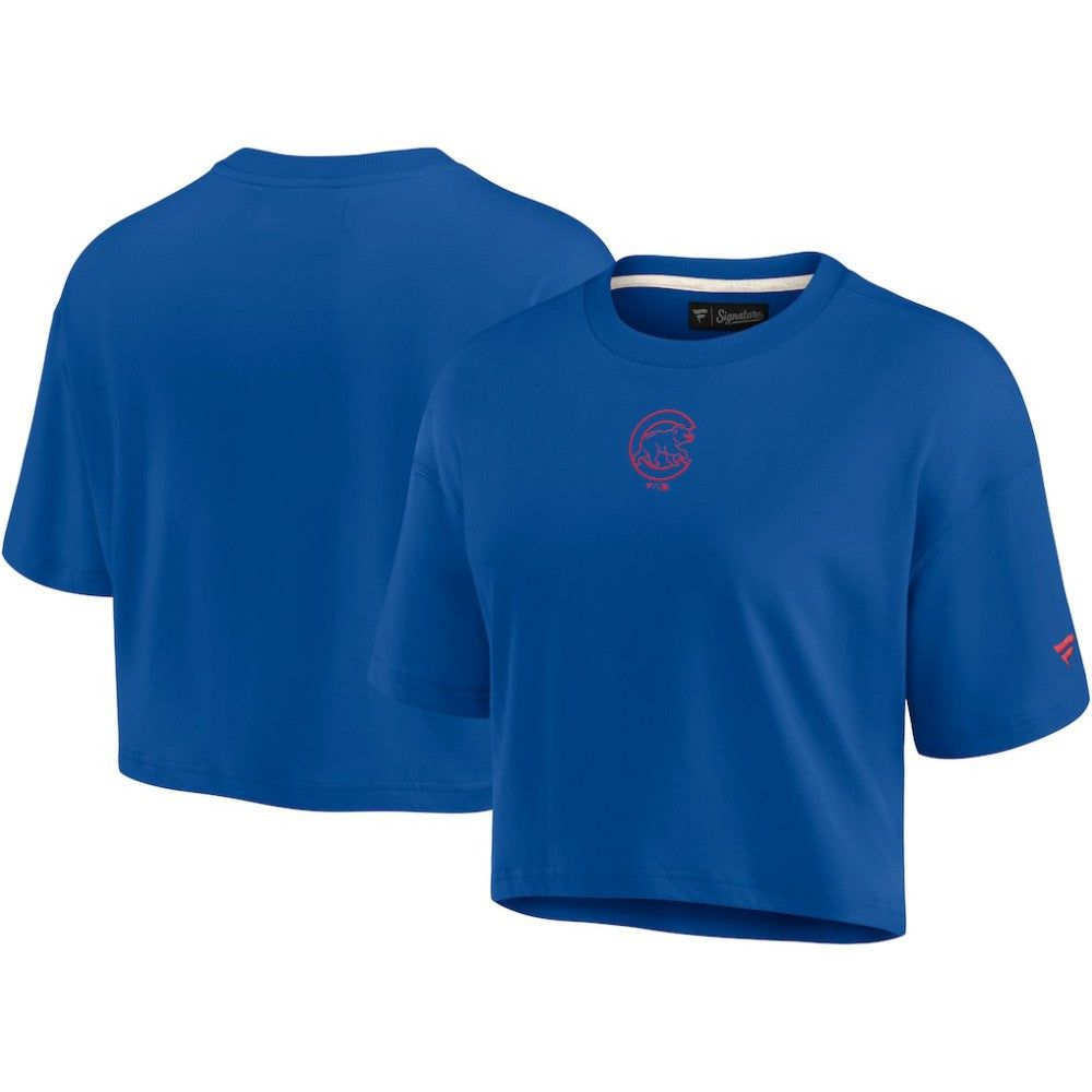 Chicago Cubs Fanatics Women's Elements Super Soft Boxy Cropped T-Shirt | MLB US