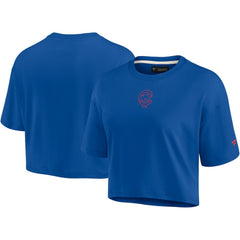 Chicago Cubs Fanatics Women's Elements Super Soft Boxy Cropped T-Shirt | MLB US