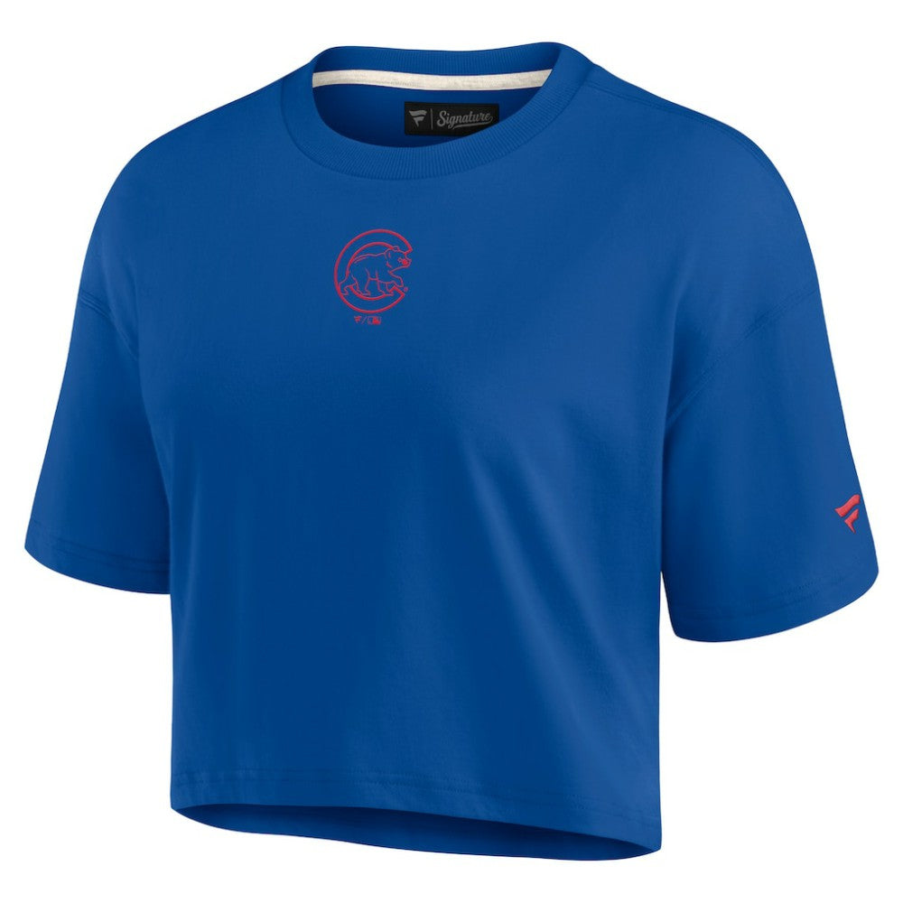 Chicago Cubs Fanatics Women's Elements Super Soft Boxy Cropped T-Shirt | MLB US