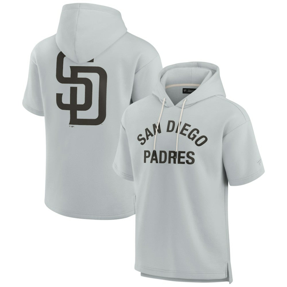San Diego Padres Fanatics Unisex Elements Super Soft Fleece Short Sleeve Pullover Hoodie | MLB New
