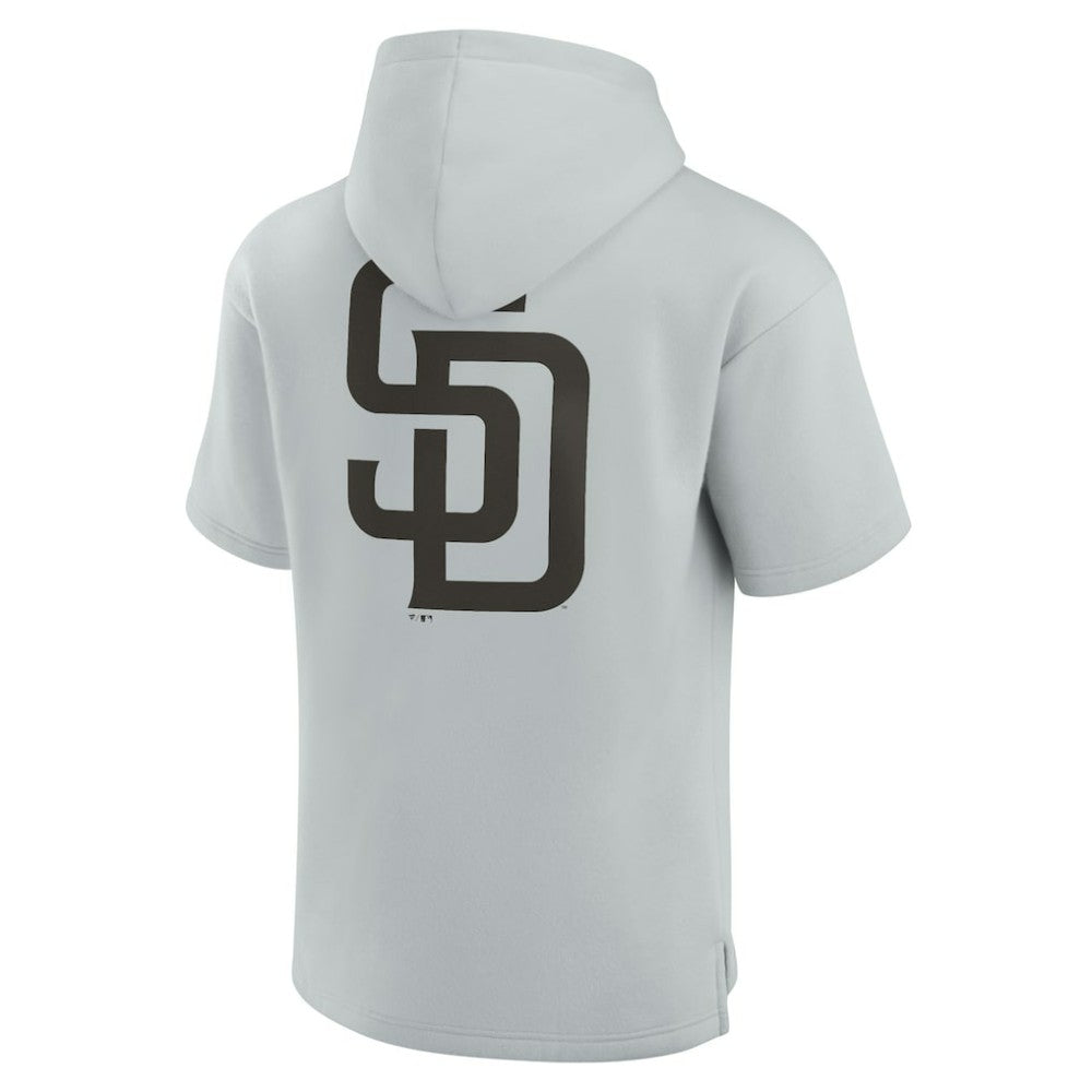 San Diego Padres Fanatics Unisex Elements Super Soft Fleece Short Sleeve Pullover Hoodie | MLB New