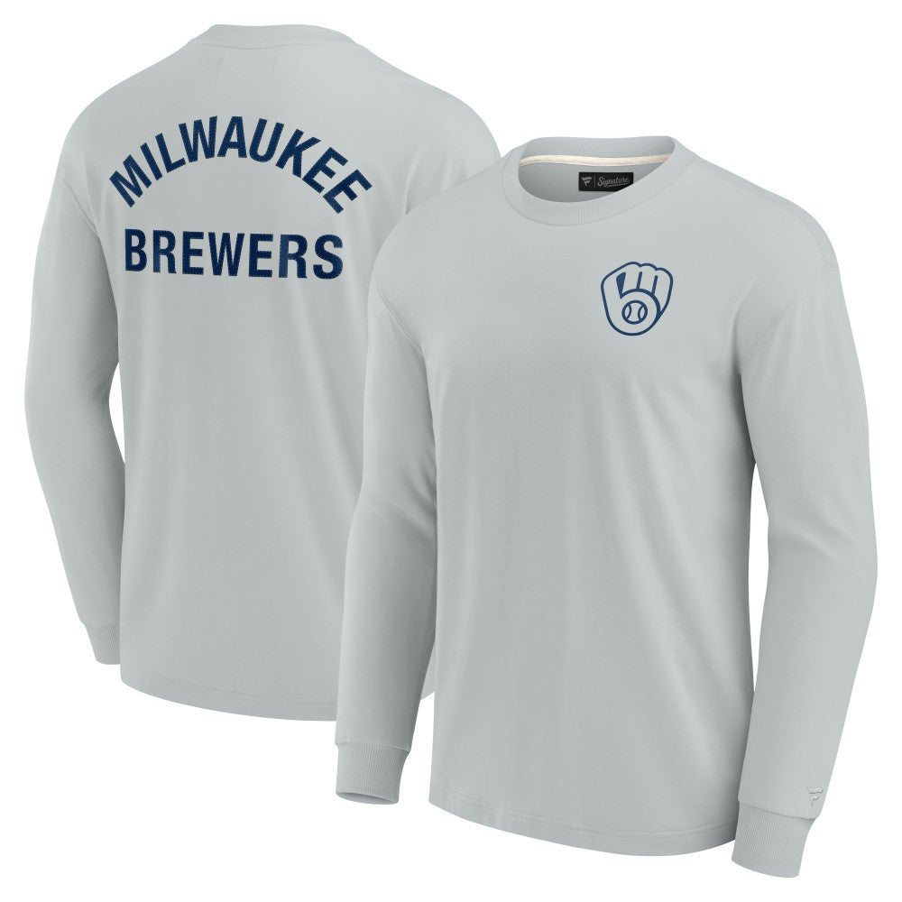Milwaukee Brewers Fanatics Unisex Elements Super Soft Long Sleeve T-Shirt | MLB New
