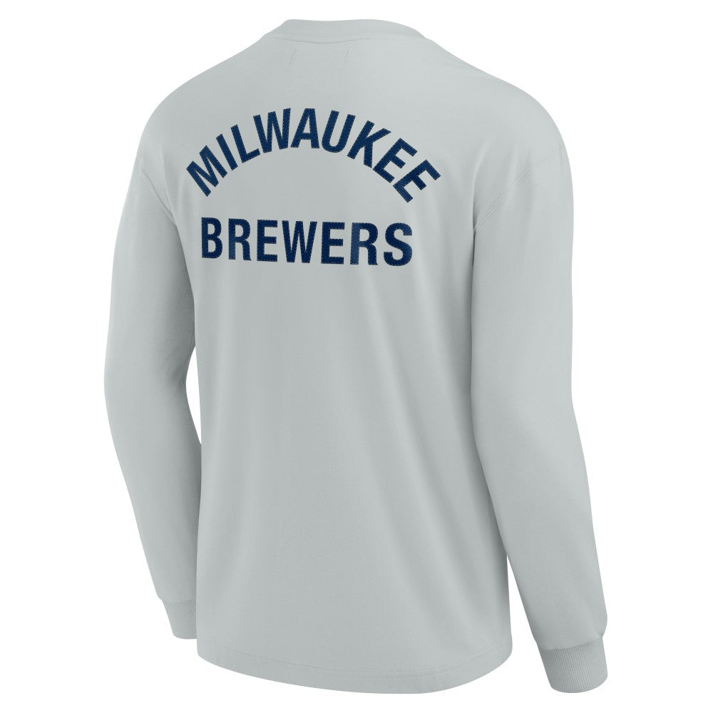 Milwaukee Brewers Fanatics Unisex Elements Super Soft Long Sleeve T-Shirt | MLB New