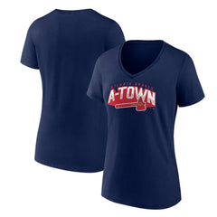 Atlanta Braves Women's Paint the Black V-Neck T-Shirt | MLB Outlet