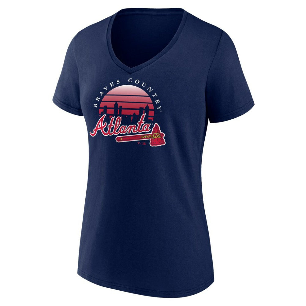 Atlanta Braves Women's One Champion V-Neck T-Shirt | MLB New