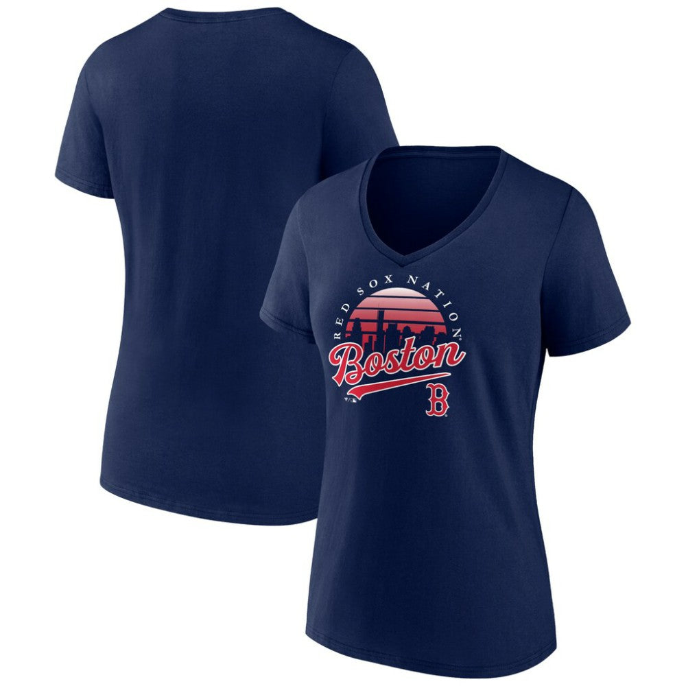 Boston Red Sox Women's One Champion V-Neck T-Shirt | MLB Discount