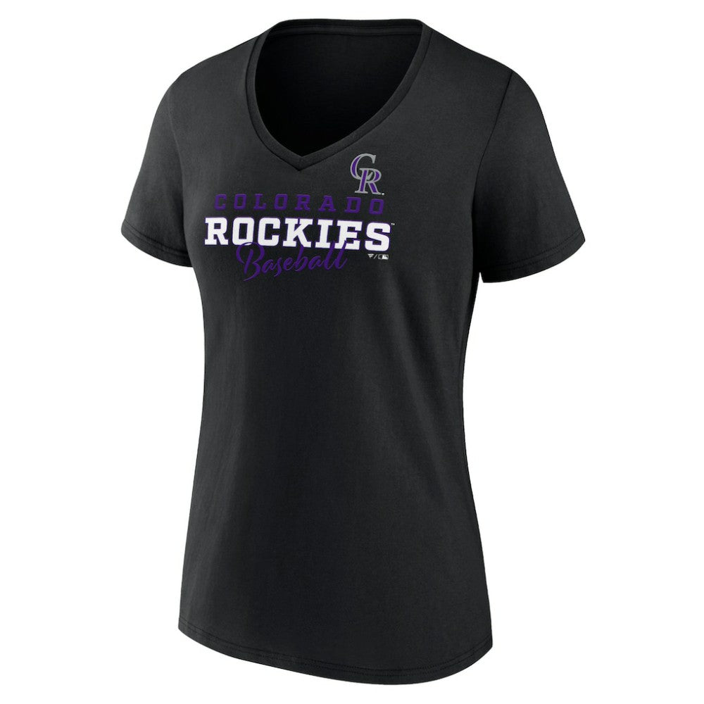 Colorado Rockies Women's Back In Business V-Neck T-Shirt | MLB For sale