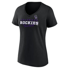 Colorado Rockies Women's Back In Business V-Neck T-Shirt | MLB For sale