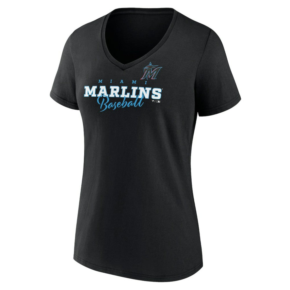 Miami Marlins Women's Back In Business V-Neck T-Shirt | MLB For sale