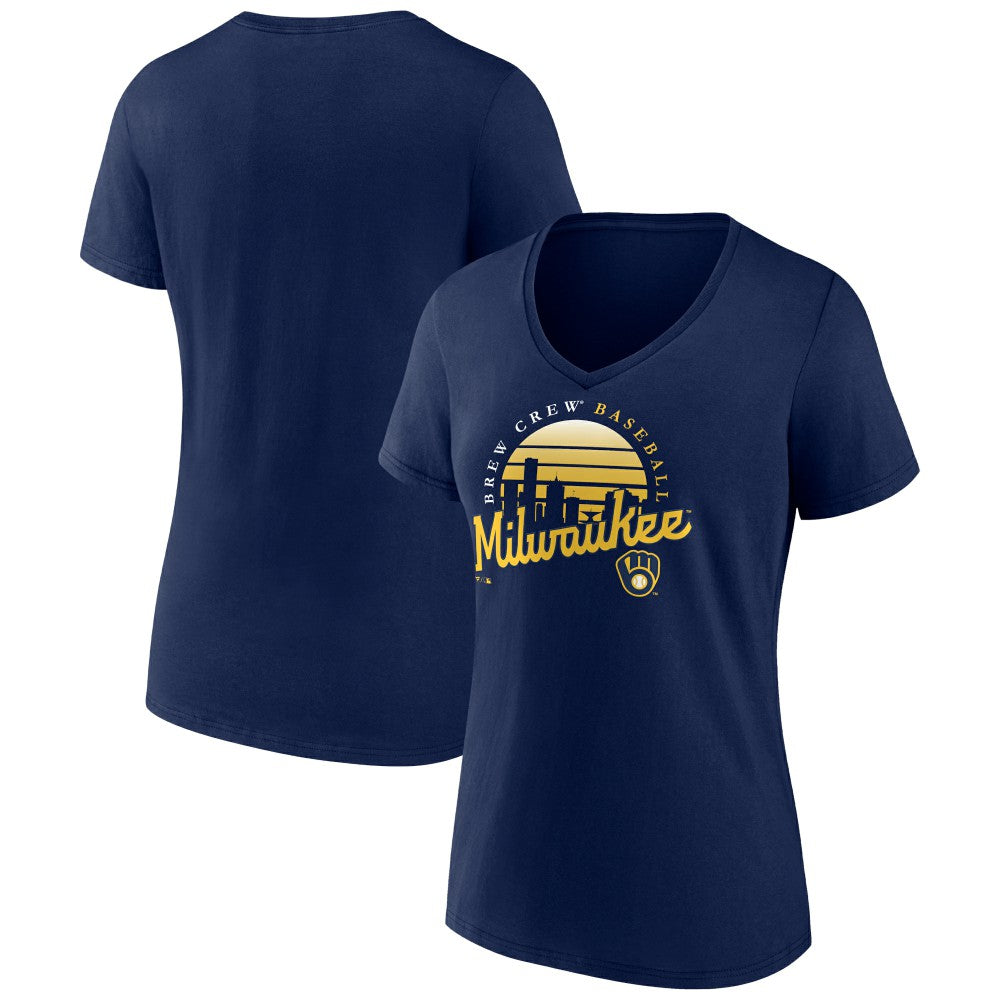 Milwaukee Brewers Women's One Champion V-Neck T-Shirt | MLB US