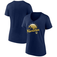 Milwaukee Brewers Women's One Champion V-Neck T-Shirt | MLB US