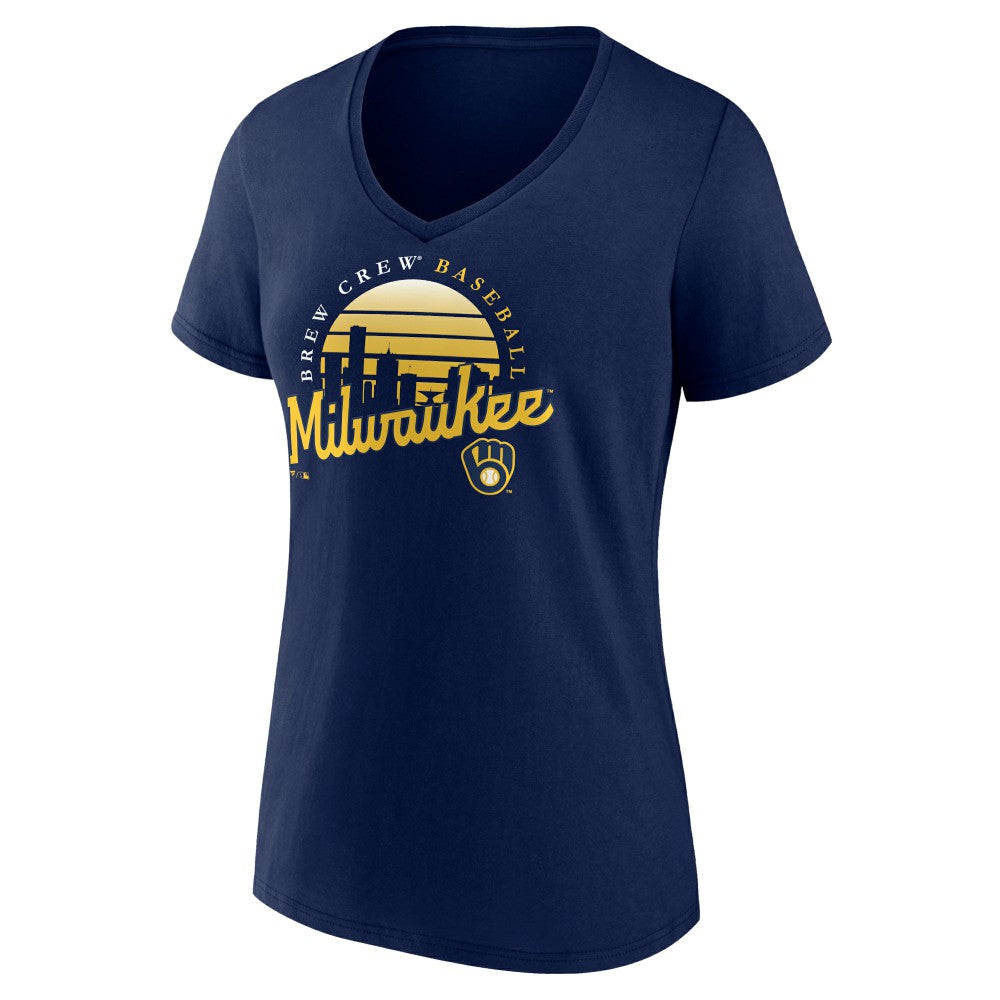 Milwaukee Brewers Women's One Champion V-Neck T-Shirt | MLB US