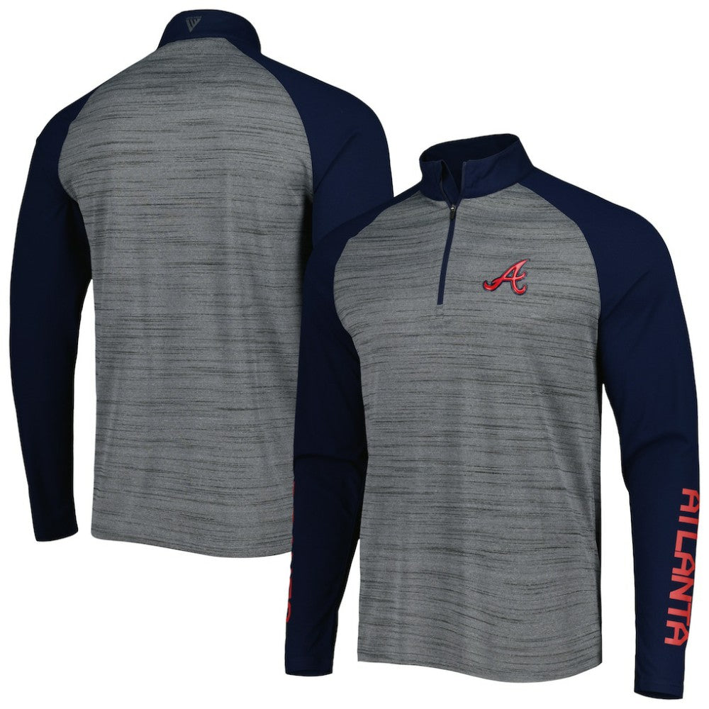 Atlanta Braves Levelwear Vandal Raglan Quarter-Zip Top | MLB Discount