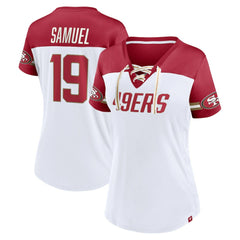San Francisco 49ers Fanatics Deebo Samuel  Women's Athena Name & Number V-Neck Top