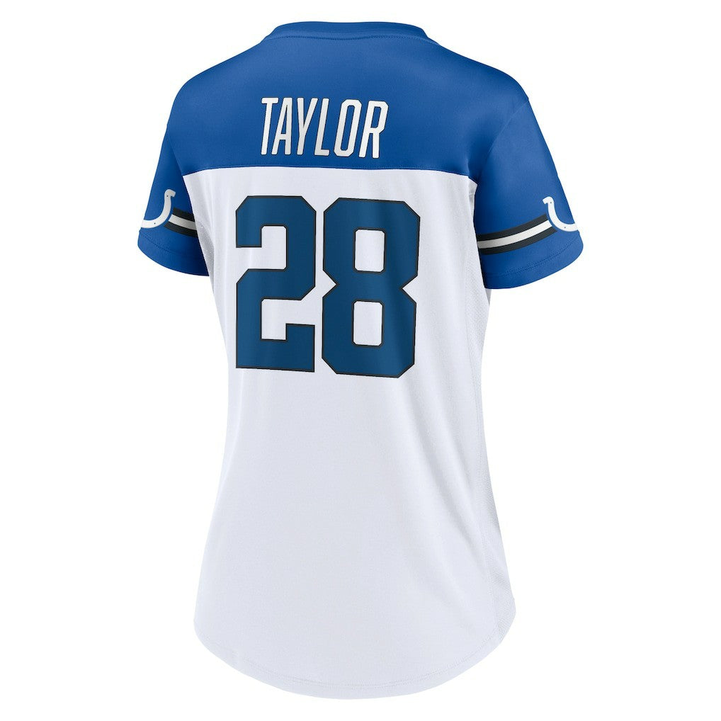 Indianapolis Colts Fanatics Jonathan Taylor  Women's Athena Name & Number V-Neck Top