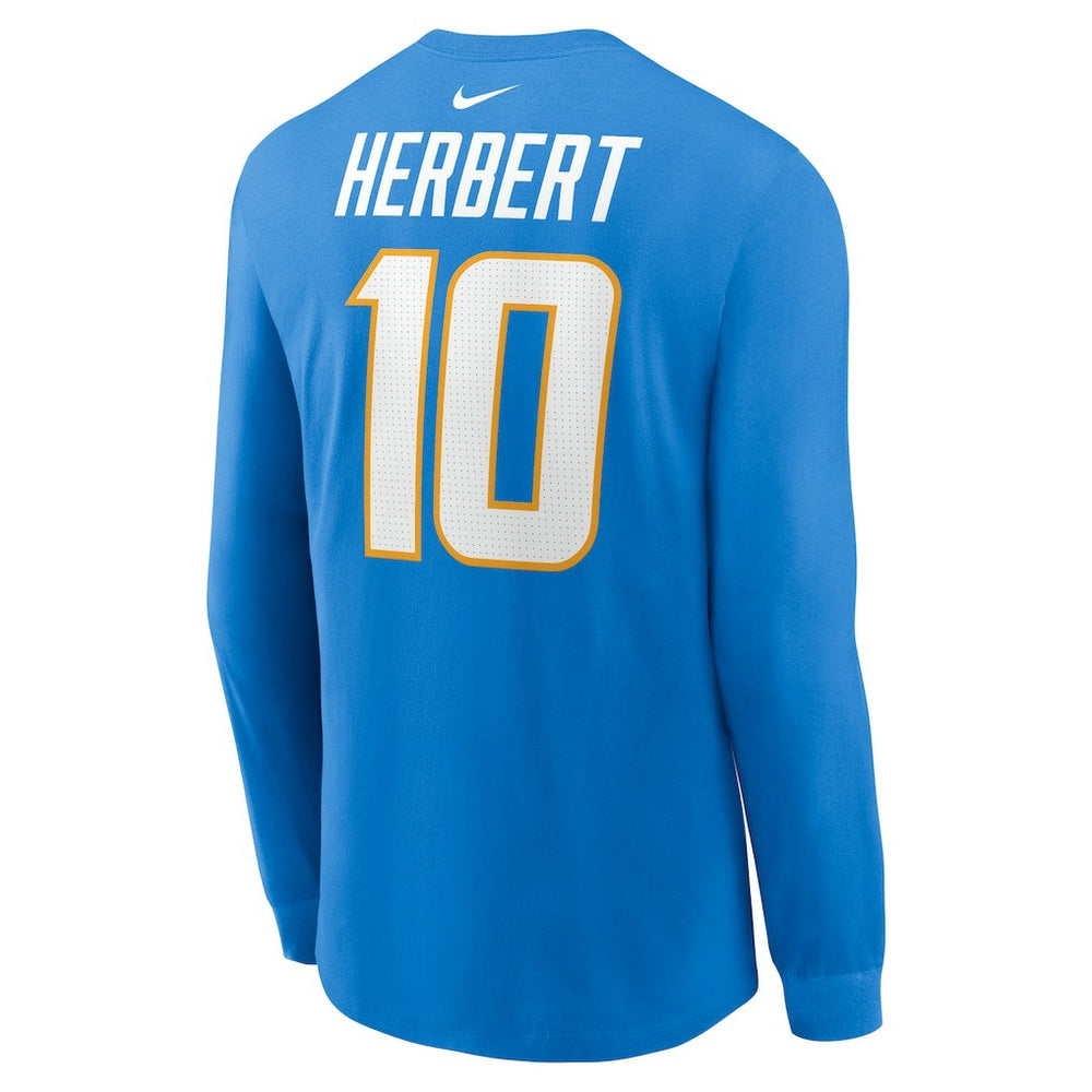 Los Angeles Chargers Nike Justin Herbert  Player Name & Number Long Sleeve T-Shirt