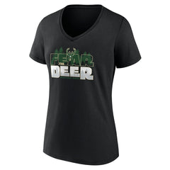 Women's Black Milwaukee Bucks Core Hometown V-Neck T-Shirt for sale Outlet