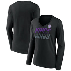 Portland Trail Blazers Women's Tumble V-Neck Long Sleeve T-Shirt On Sale