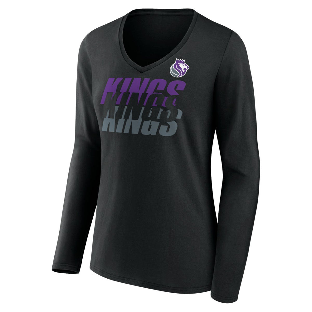 Portland Trail Blazers Women's Tumble V-Neck Long Sleeve T-Shirt On Sale