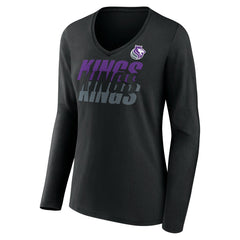 Portland Trail Blazers Women's Tumble V-Neck Long Sleeve T-Shirt On Sale