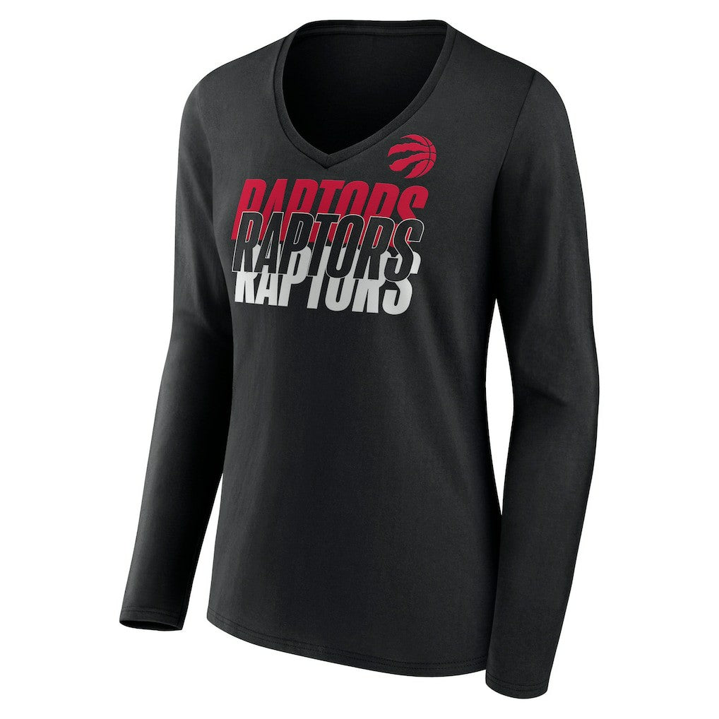Toronto Raptors Women's Tumble V-Neck Long Sleeve T-Shirt Outlet
