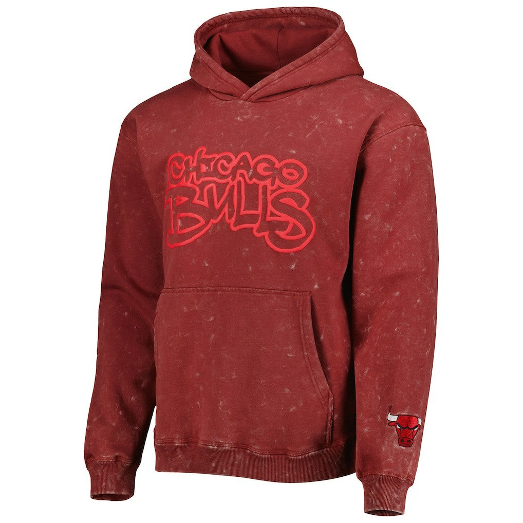Chicago Bulls The Wild Collective Unisex Tonal Acid Wash Pullover Hoodie Discount