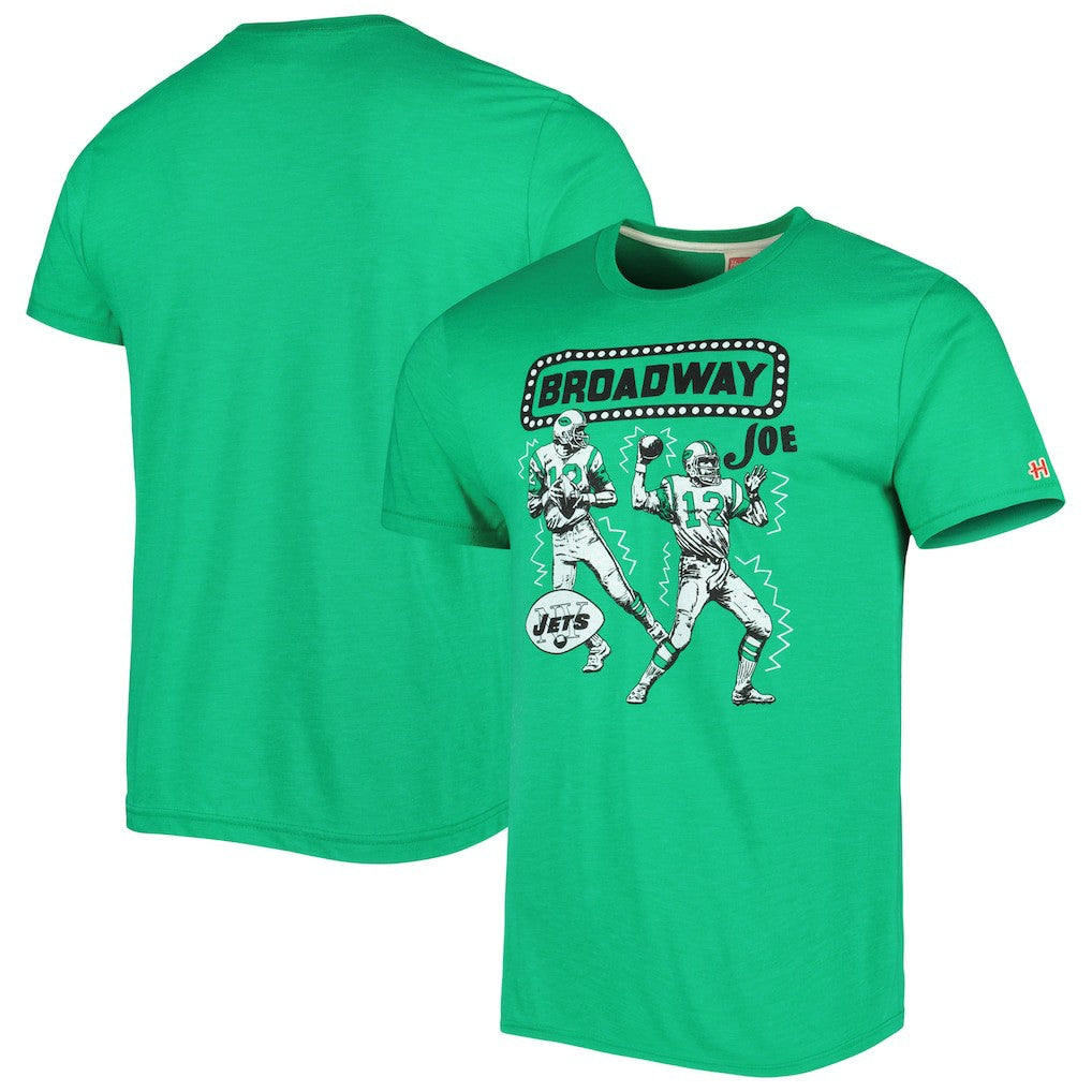 New York Jets  Joe Namath  Homage Unisex Unisex Caricature Retired Player Tri-Blend T-Shirt
