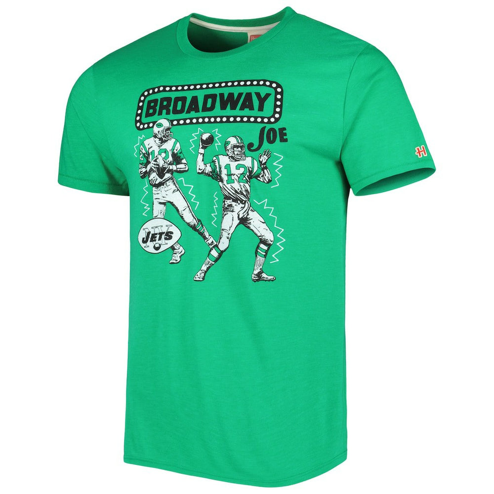 New York Jets  Joe Namath  Homage Unisex Unisex Caricature Retired Player Tri-Blend T-Shirt