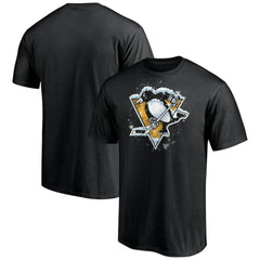 Pittsburgh Penguins Snow Logo T-Shirt On Sale