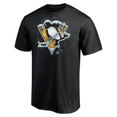 Pittsburgh Penguins Snow Logo T-Shirt On Sale