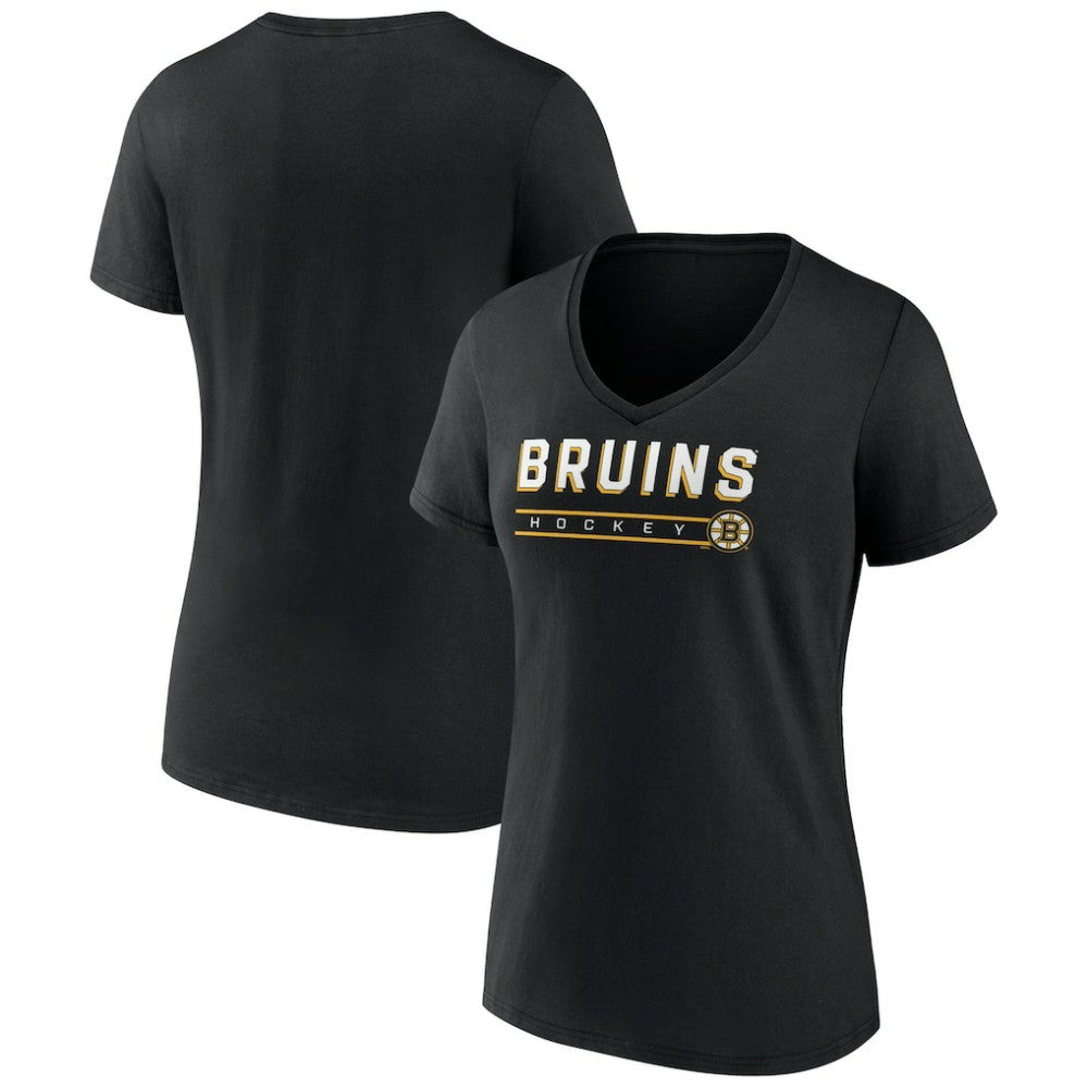 Boston Bruins Women's Primary Play V-Neck T-Shirt Online